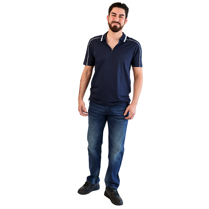 【美品】MEN’S MELROSE COMFORT DRESS ブルゾン M 紺 MASTER FRAME】フリースボンディングボアブルゾン｜MEN'S