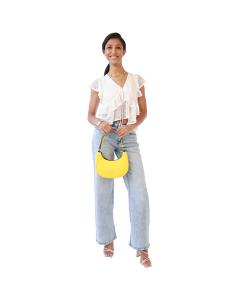 "POPULAR 21" Flutter Texture Mesh Tassel Front Tiered Ruffle