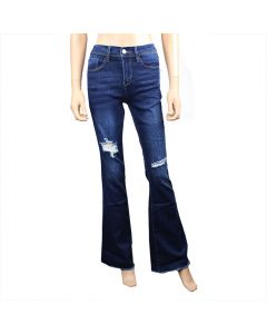 Ladies "YMI" Medium Dark Gap Proof Flared Jeans 