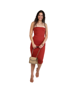 “Love Poem” Double Lined Tube Midi Dress
