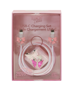 "EDGE" Bling Butterfly 20W Charger and Block