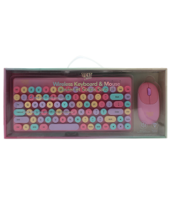 "Edge" Rainbow Retro Bluetooth Wireless Keyboard & Mouse Set