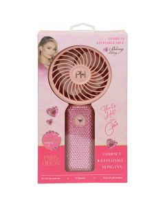 "SAKR" Paris Hilton Pink Rhinestone Foldable Fan