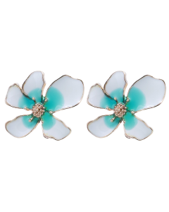 "ODIN" Enamel Ombre Spring Flower Stud Earrings