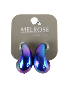 "Pink" Small Glossy Iridescent Waterdrop Earrings