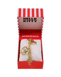 "ACCUTIME" Hello Kitty Gold Charm Watch Bracelet