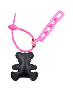 "Odin" Pleather Bear with Chain Bag Charm Keychain
