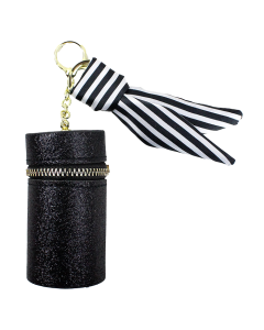 "Odin" Glitter Tube with Scarf Bag Charm Keychain