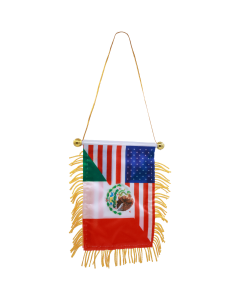"UP FASHION" Usa/Mexico Flag Mini Banner 12cm