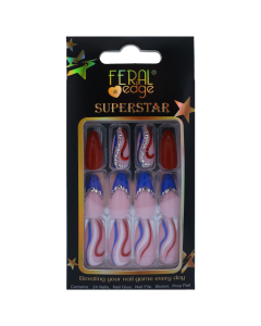 "FERAL" SWIRLS MEDIUM SIZE COFFIN SHAPE