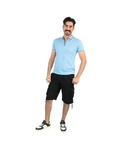 "TR" Zip Polo with Sleeve and Collar Piping