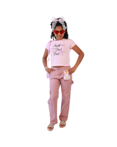 V&R Blush Pink Bow Faith Over Fear Tee