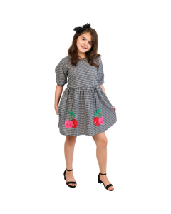 "JAPNA" Cherry Patch Gingham Dress