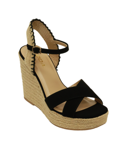 "Lorita" Wedge Sandals with Ankle Strap