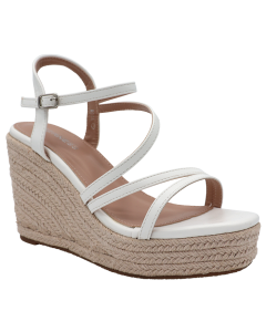 "BERNESS" Pleather Espadrille 4-inch Wedge Sandal