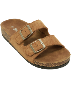 Tan Suede 2 strap sandal
