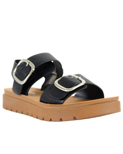 "Top" 1" Comfort Big Buckles Sandals