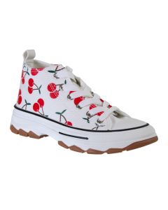 "Top Guy" Cherry Print High-Top Sneakers