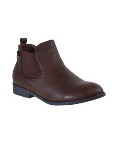 “Top Guy” Pleather Chelsea Flat Heel Ankle Boots