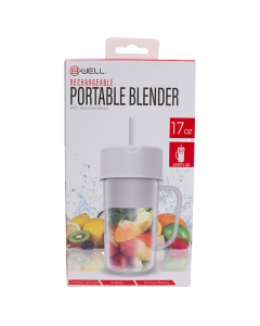 "By-Tech" 17 oz Rechargeable Portable Blender with Straw