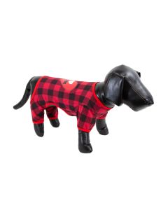 "Pet Obsession" Holiday Plaid “I Love Mom” Dog Pajama