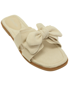 White h-slide with bow