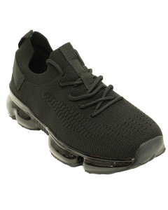 &ldquo;LA SHEELAH&rdquo; Clear Sole Athletic Sock Look Flow Style-Dark Olive