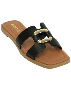 &ldquo;SODA&rdquo; H-Slide with Gold Hardware Buckle