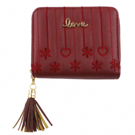 Lady Lord West Mini Love Tassel Zipper Wallet