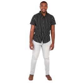 Black and white striped top mens shop