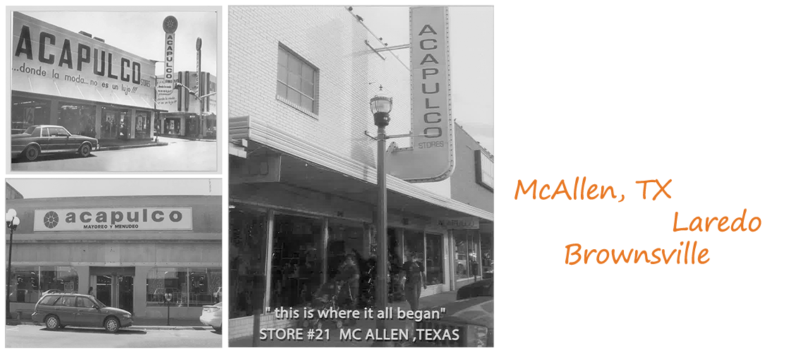 Branded as “Acapulco” when it first founded, the first Melrose store was opened in McAllen, TX in 1976. Locations in Laredo and Brownsville were opened soon after.