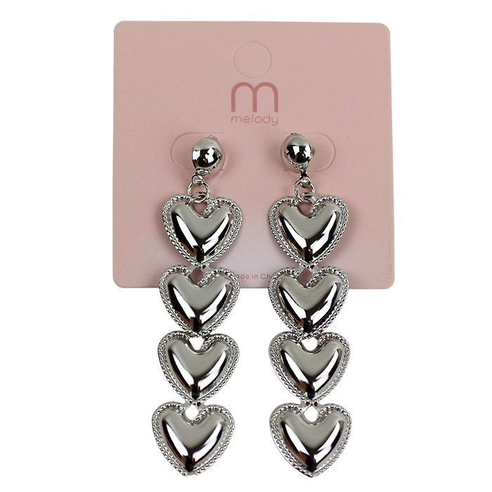 Elevate your ensemble for your upcoming Galentine's night out by incorporating the stunning "Odin" Quad Heart Stud Dangle Earrings into your accessory collection. These earrings feature a unique design with four cascading heart shapes that add a playful yet elegant touch to any outfit. Whether you're going for a chic dress or a casual chic look, these eye-catching earrings will effortlessly enhance your style and make you the center of attention. Don't forget to pair them with other accessories for a full glam effect!