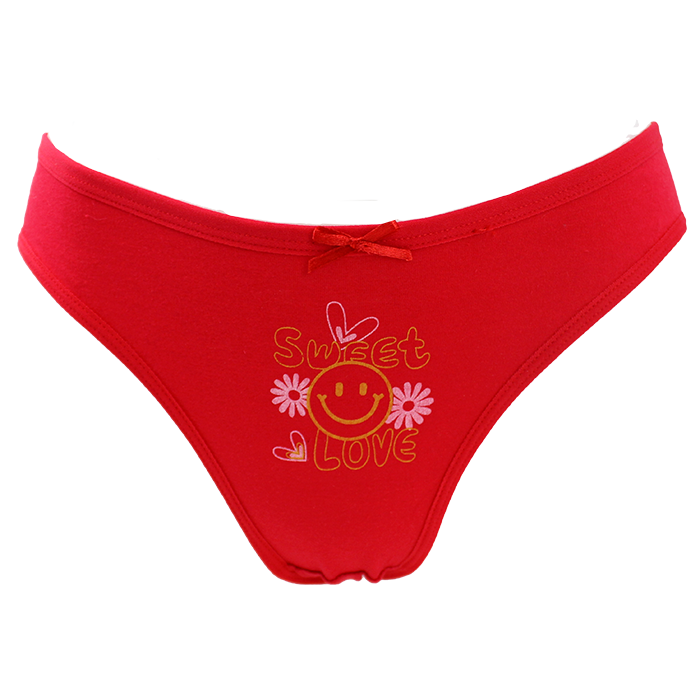 Embrace your playful side with the "DP" High Cut Smiley Face 'Sweet Love' Bikini Panties. These delightful panties feature a cheerful smiley face design that adds a touch of fun to your lingerie collection. The high-cut style offers comfort and a flattering fit, allowing you to feel confident and cute all day. Perfect for adding a bit of joy to your everyday outfits or lounging around at home, these bikini panties are a must-have for any wardrobe.