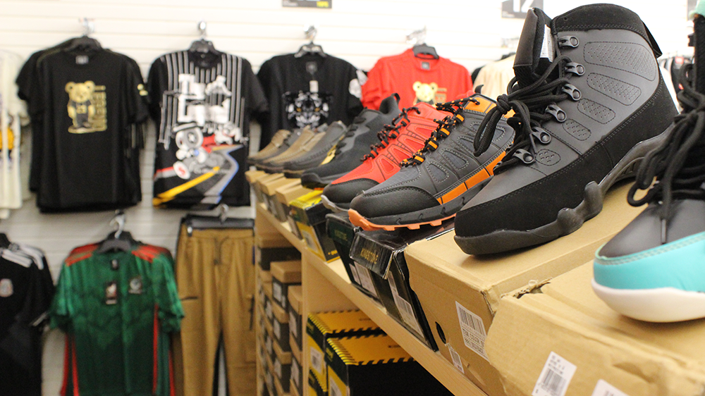 My Melrose Store 41 San Antonio, Texas men's sneakers and shirts.