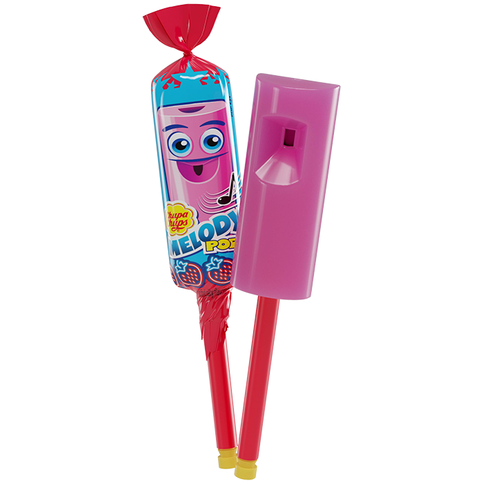 Introducing the Chupa Chups Melody Pop—an innovative lollipop with a built-in musical element. It allows you to enjoy a delightful melody while you savor the sweet treat.