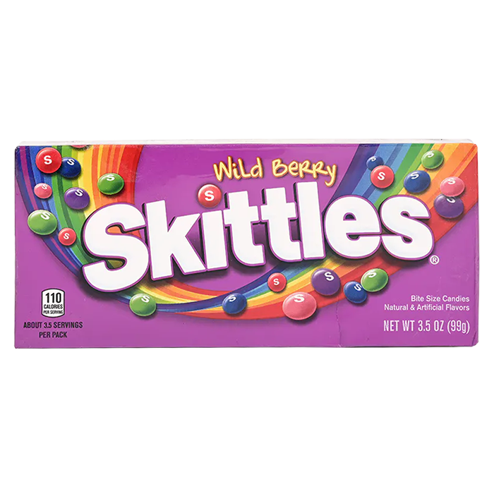 Indulge in the untamed burst of berry flavors with Skittles Wild Berry Candies. This share-size pack features a mix of compelling berry punch, succulent strawberry, luscious melon berry, bold, wild cherry, and tangy raspberry.