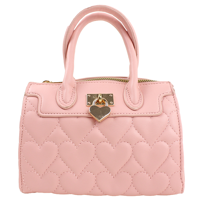 For the feminine maximalist, we present the charming "Emperia" Mini Heart Quilted Handbag featuring elegant gold hardware. This delightful accessory showcases a playful heart-shaped design with a luxurious quilted texture, making it the perfect statement piece to elevate any outfit. Its compact size is ideal for carrying essentials while adding a whimsy and sophistication to your look.