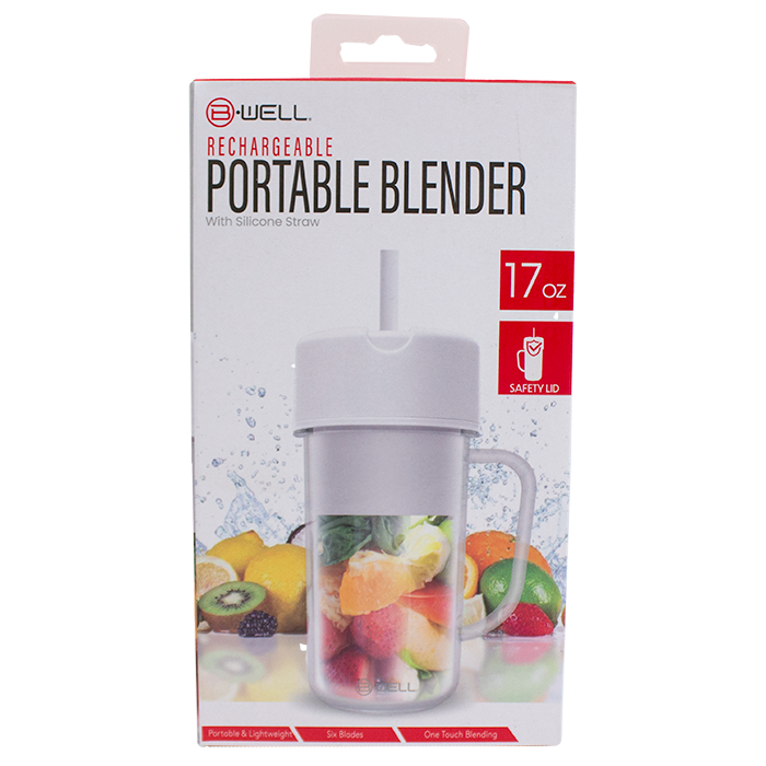 The "By-Tech" 17 oz Rechargeable Portable Blender with Straw is an essential companion for individuals who prioritize fitness, wellness, or a healthy lifestyle. This versatile and compact blender is designed to quickly whip up protein shakes, smoothies, or refreshing juice blends on the go. This portable blender makes it incredibly convenient whether you're heading to the gym, embarking on a hiking adventure, or need a quick nutrient boost during your busy day. Its rechargeable feature ensures you can enjoy your favorite beverages anytime, anywhere, while the included straw allows easy sipping. With the "By-Tech" blender, maintaining a healthy diet has never been simpler or more enjoyable.