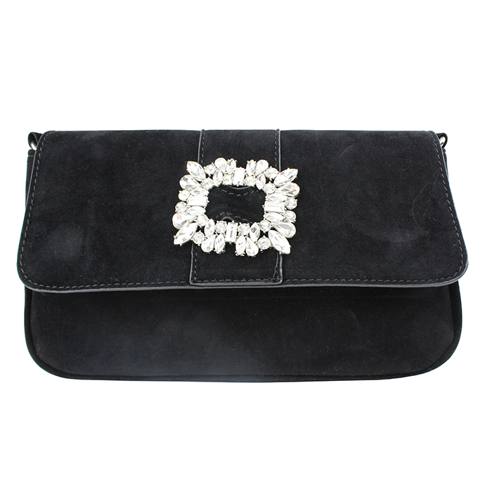 This handbag features a classic design for formal events that call for a more conservative look. The beautiful rhinestone embellishments on the velvet exterior add a touch of glamour, while the square shape provides ample space to carry all your essentials. So, whether you are attending a wedding, a gala, or a formal dinner party, this handbag will make a statement and elevate your ensemble to the next level.