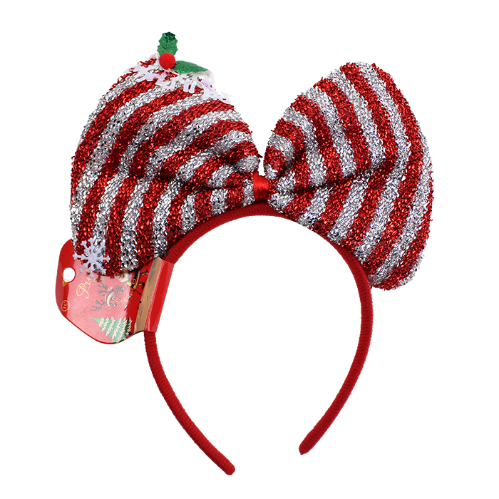 You shine brilliantly and exude charm at every Christmas gathering while wearing the "Nuri" Metallic Striped Christmas Bow Headband. This stunning accessory features bold metallic stripes that catch the light, enhancing your festive spirit and adding a delightful touch to your holiday ensemble.