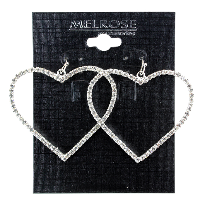 Bring your cute "Alina" Rhinestone Heart Dangle Earrings out for an elegant date night for Valentine's Day, or add them to a bold and daring outfit for a girls' night out. 