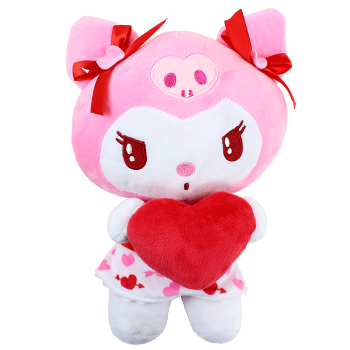 Treat your favorite mischievous friend or loved one to the delightful "Fiesta" Kuromi Valentine's Day Plushie. This enchanting plushie showcases Kuromi, a beloved character known for her playful antics, dressed in a vivid Valentine 's-themed outfit. With rich, bright colors and intricate details—like her signature mischievous grin and adorable accessories—this plushie perfectly captures the essence of fun and celebration. Soft to the touch and huggable, it makes an ideal gift for spreading joy and affection on Valentine’s Day, bringing a smile to anyone who receives it. Celebrate your special bond with this unique and whimsical gift.