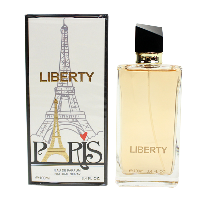 This fragrance encapsulates the spirit of a woman in Paris, blending the delicate scents of lavender and jasmine with a warm, earthy musk. It's a captivating bouquet that evokes the charming essence of the city, reminiscent of sunlit strolls along rue des Saint-Pères. The fragrance embodies the elegance of "LA" Liberty Paris Eau de Parfum, where each note harmonizes to create a timeless allure that lingers in the air.