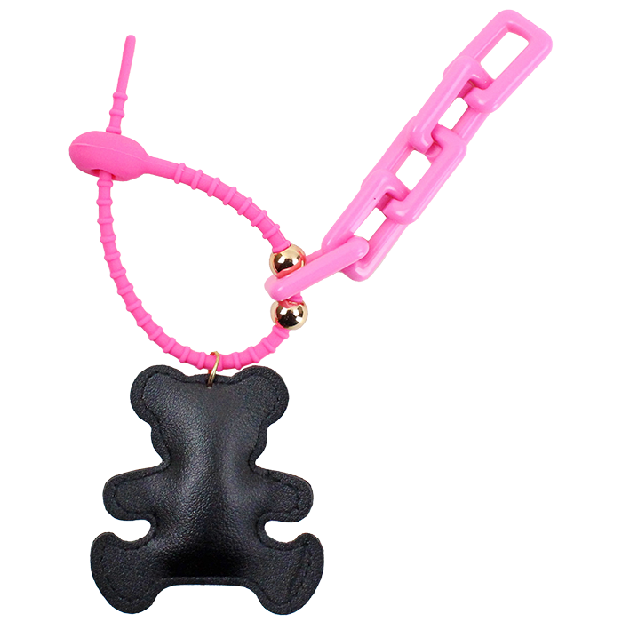 Enhance your style with the "Odin" Pleather Bear Chain Bag Charm Keychain, a must-have accessory for fashion enthusiasts. This eye-catching keychain features a unique bear design made from quality pleather, providing both durability and a trendy look. The distinctive chain detail not only adds flair but also makes it easy to attach to bags, keys, or backpacks. Perfect for adding vibrance and edge to your everyday carry, the "Odin" keychain is ideal for those seeking to express their individuality while keeping essentials organized.