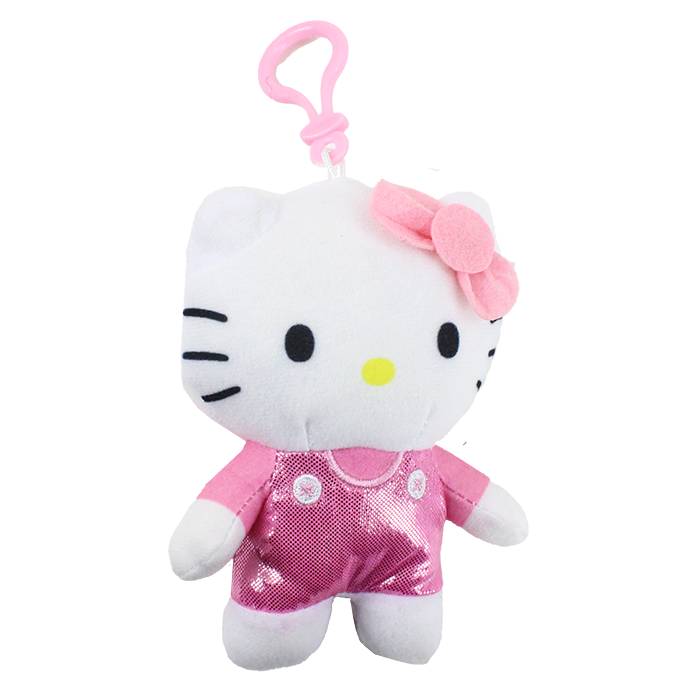 The "UPD" Pink Hello Kitty Metallic Outfit Plush Keychain is an irresistible accessory designed for Hello Kitty fans and collectors of cute bag charms. This plush keychain features an adorable design of Hello Kitty in a stylish metallic outfit, making it a standout piece perfect for personalizing backpacks, purses, or keyrings.  Ideal for adding a touch of whimsy to your everyday items, this Hello Kitty keychain is not only functional but also a charming gift for birthdays, holidays, or special occasions. With its soft texture and eye-catching colors, it’s a must-have for anyone looking to enhance their accessory collection. 