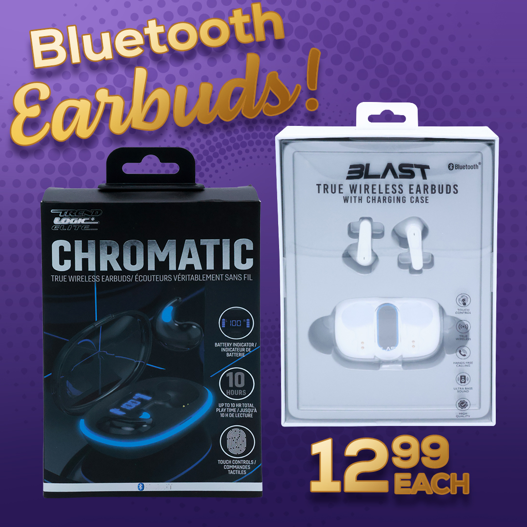 Two examples of wireless Bluetooth earbuds for $12.99 each