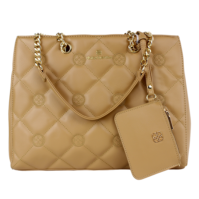 The "Daisy" 2-Piece Quilted Stitch Satchel Handbag is a stunning accessory that exudes sophistication. This handbag is made from quality materials and features a quilted stitch design that adds a touch of elegance. The sleek and modern satchel shape is perfect for carrying your daily essentials, and the two-piece design allows you to organize your belongings easily. Whether heading to work or out for a night on the town, this handbag will turn heads and complement any outfit.