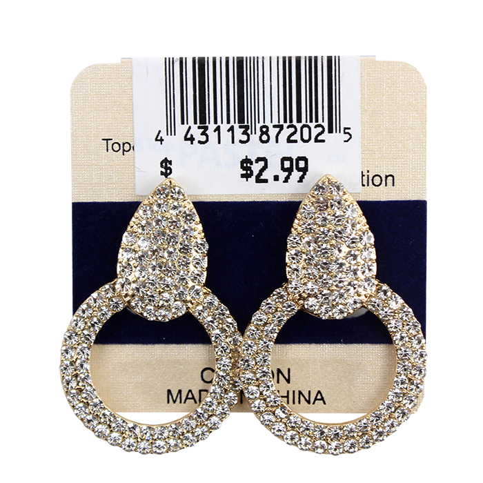 Enhance your next sophisticated evening ensemble with the exquisite "Top" Rhinestone Circular Drop Earrings. These stunning earrings are the perfect choice for adding a touch of glamour to your special occasion attire.
