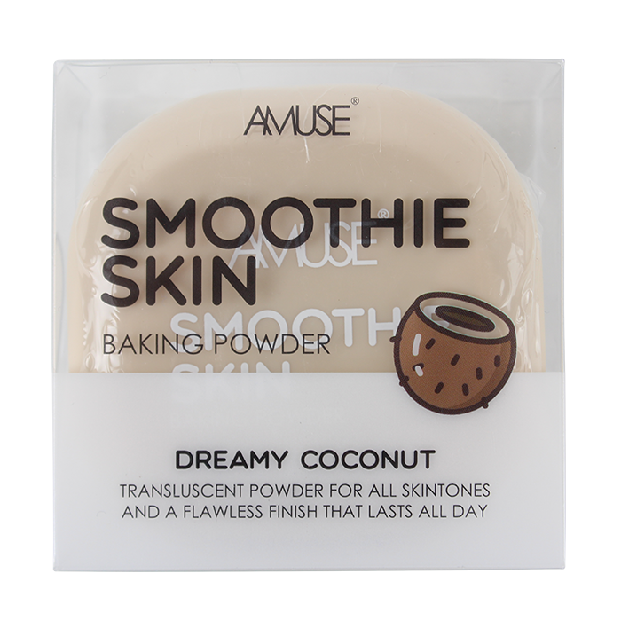 Achieve a perfectly polished makeup look with the help of "Amuse's" Smoothie Skin Coconut Translucent Baking Powder. This quality product is expertly formulated to provide a smooth and flawless finish that will leave you feeling confident and beautiful. With its coconut-infused formula and versatile shade, this baking powder is perfect for all skin tones, making it a must-have addition to your makeup routine. "Amuse's" Smoothie Skin Coconut Translucent Baking Powder covers you whether you're heading to work, a special event, or a night out.