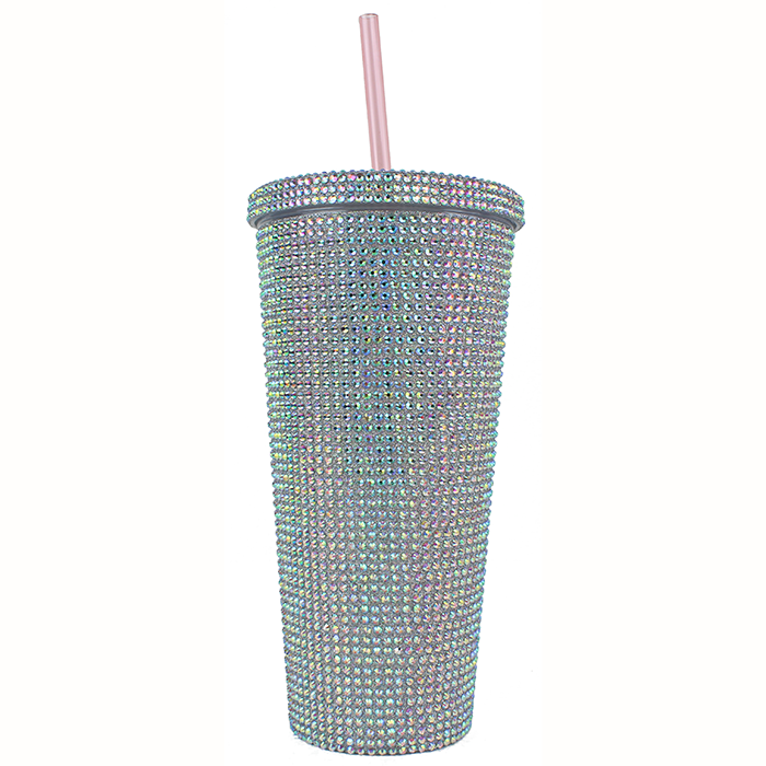 Quench your thirst in style with the dazzling "Neato" 22oz Silver Rhinestone Tumbler. This elegant tumbler is not only practical but also aesthetically pleasing, adorned with sparkling rhinestones that add a touch of glamour to your hydration routine. With a generous capacity of 22oz, it's perfect for carrying your favorite beverage on the go while keeping it at the ideal temperature. Sip in style and stay hydrated with the "Neato" tumbler.